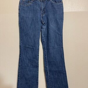 Battery Park By New York and Co Straight Leg Mid Rise Blue Jeans Size 4 Average